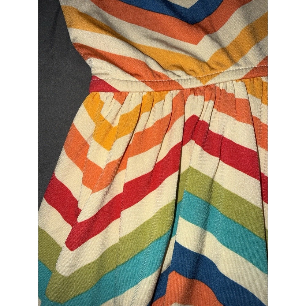 Judith March Rainbow Chevron Stripe Cowl Neck Dress Size S Style# 473D-9 - Picture 3 of 7